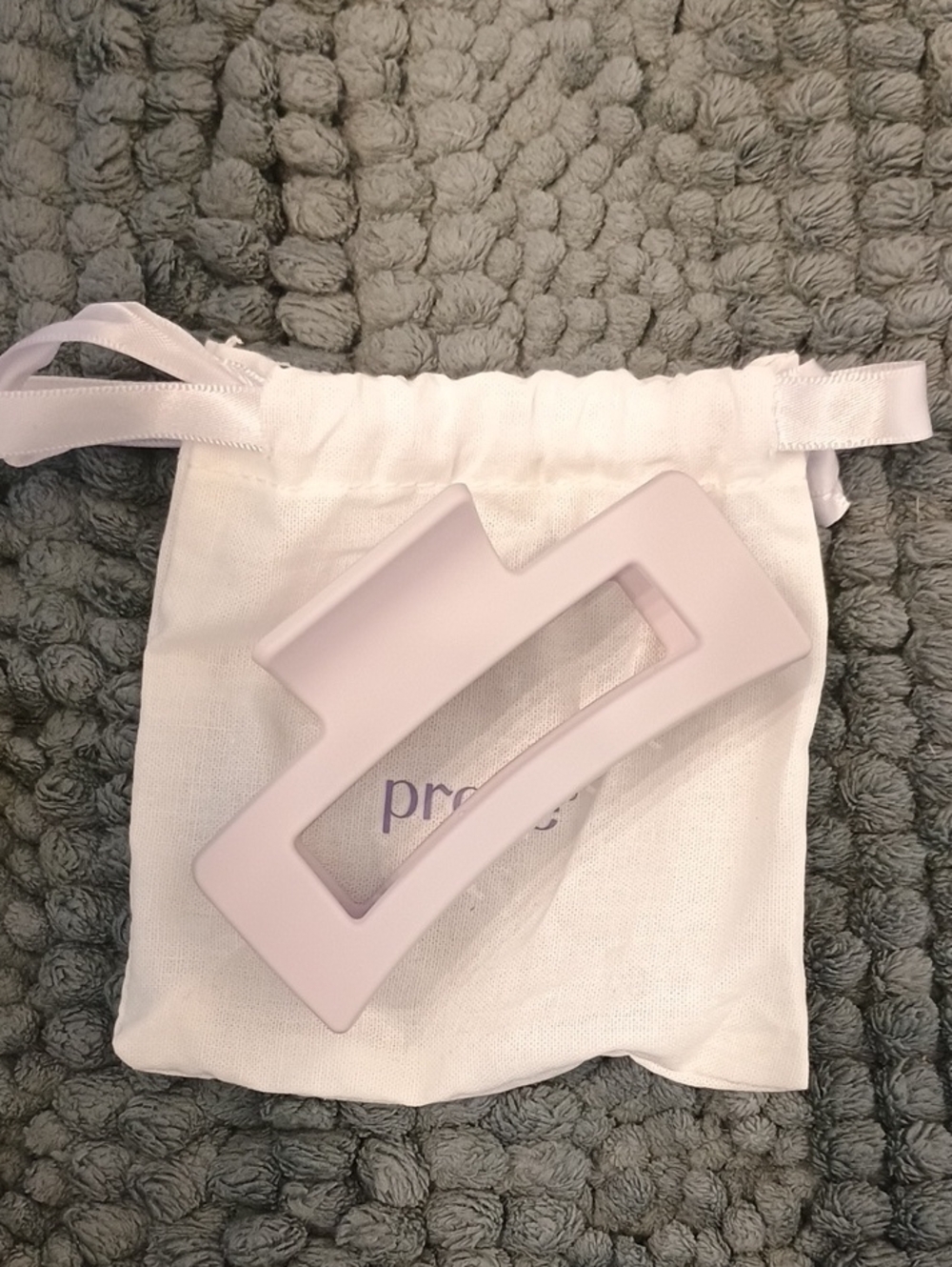 Rectangular Hair Clip in Pale Lilac